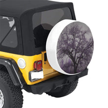 Load image into Gallery viewer, Spooky Tree Purple 30 Inch Spare Tire Cover
