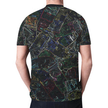 Load image into Gallery viewer, Oil Paints Glowing New All Over Print T-shirt for Men (Model T45)
