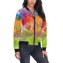 Load image into Gallery viewer, Splash of Color All Over Print Bomber Jacket for Women (Model H36)
