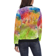 Load image into Gallery viewer, Splash of Color All Over Print Bomber Jacket for Women (Model H36)