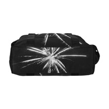 Load image into Gallery viewer, Fireworks Star Black and White Large Capacity Duffle Bag (Model 1715)