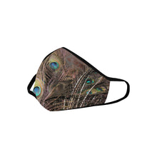 Load image into Gallery viewer, Peacock Feathers Mouth Mask in One Piece (2 Filters Included) (Model M02)