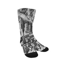 Load image into Gallery viewer, Complex Graffiti Black and White Trouser Socks (For Men)