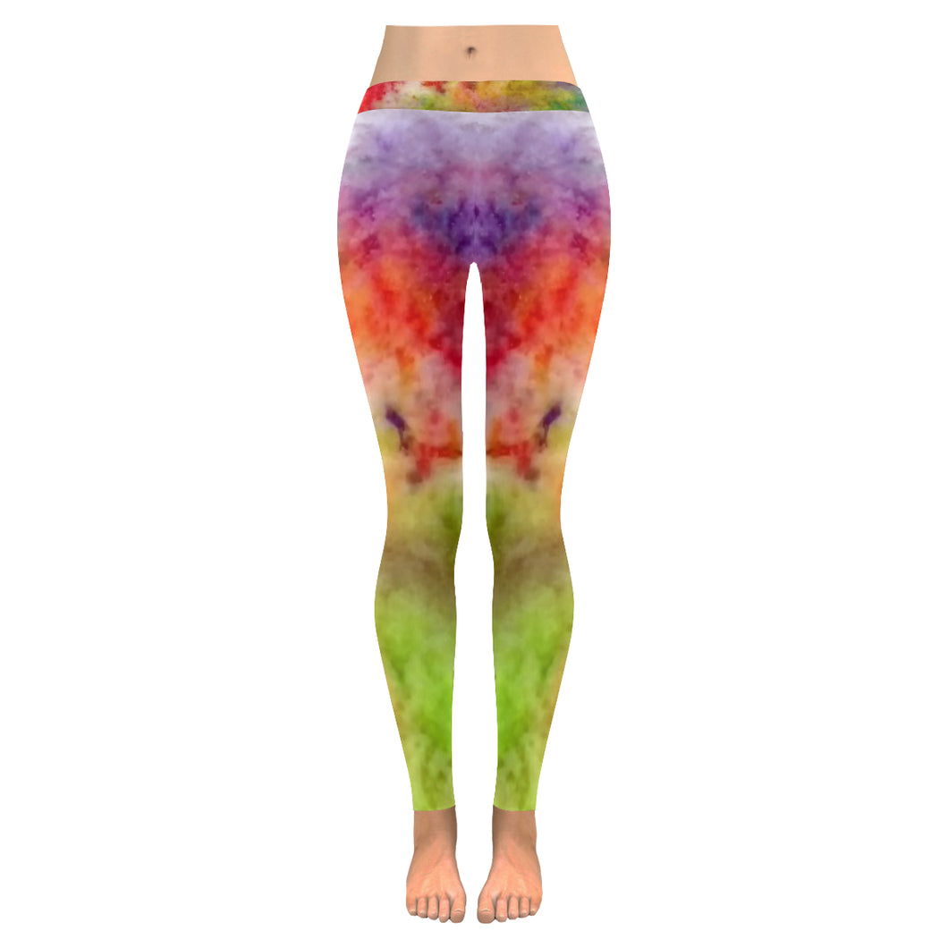 Splash of Color Low Rise Leggings (Invisible Stitch) (Model L05)