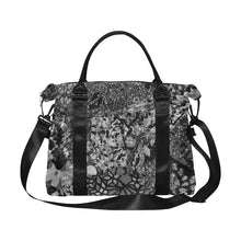 Load image into Gallery viewer, Holiday Paisley Black and White Large Capacity Duffle Bag (Model 1715)