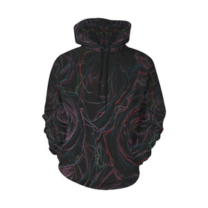 Rose Bouquet Flower Glowing All Over Print Hoodie for Women (USA Size) (Model H13)