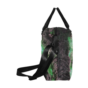 Molten Flames Green Large Capacity Duffle Bag (Model 1715)