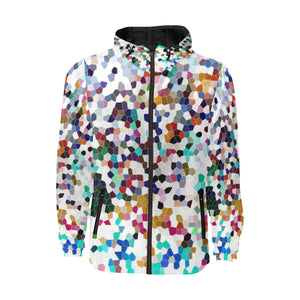 Holiday Paisley Negative All Over Print Quilted Windbreaker for Men (Model H35)