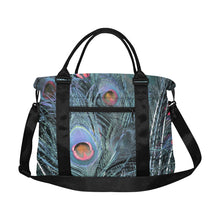 Load image into Gallery viewer, Peacock Feathers Blue Large Capacity Duffle Bag (Model 1715)