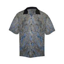 Load image into Gallery viewer, Marbled Abstract Blue Hawaiian Shirt (Model T58)