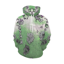 Load image into Gallery viewer, Patches of Moss Green All Over Print Hoodie for Men/Large Size (USA Size) (Model H13)