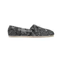 Load image into Gallery viewer, I Spy Paisley Black and White Unisex Classic Canvas Slip-On (Model 1206)