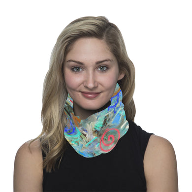 Graffiti Abstract Aqua Multifunctional Headwear