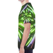 Load image into Gallery viewer, Fireworks Burst Green New All Over Print T-shirt for Men (Model T45)