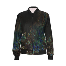Load image into Gallery viewer, Feathery Flames Glowing All Over Print Bomber Jacket for Women (Model H36)
