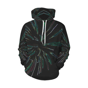 Fireworks Burst Glowing All Over Print Hoodie for Men/Large Size (USA Size) (Model H13)