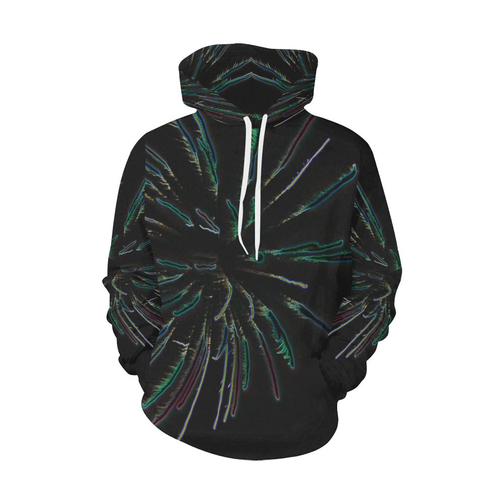Fireworks Burst Glowing All Over Print Hoodie for Men/Large Size (USA Size) (Model H13)