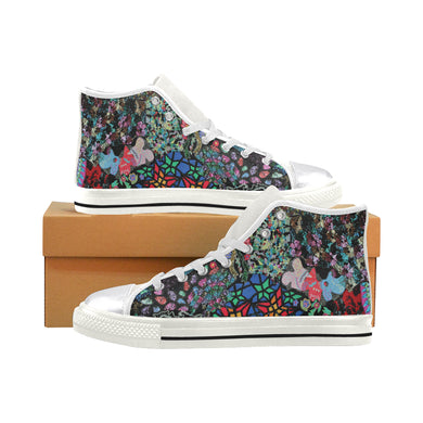 Holiday Paisley Women's Classic High Top Canvas Shoes (Model 017)