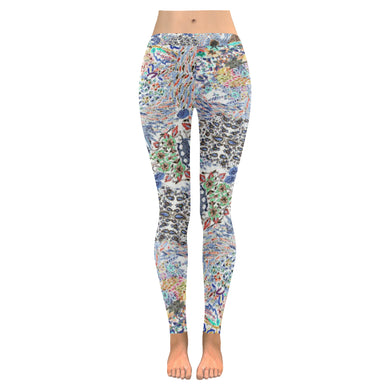 Fun and Fancy Paisley Reverse Low Rise Leggings (Invisible Stitch) (Model L05)
