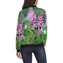 Load image into Gallery viewer, Fireweed Flower All Over Print Bomber Jacket for Women (Model H36)