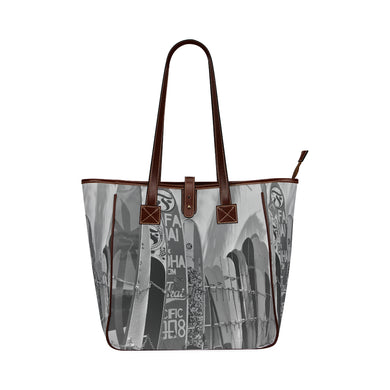 Surfboards Black and White Classic Tote Bag (Model 1644)