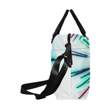 Load image into Gallery viewer, Fireworks Burst Negative Large Capacity Duffle Bag (Model 1715)