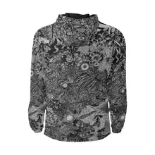 Load image into Gallery viewer, Perfectly Paisley Black and White All Over Print Quilted Windbreaker for Men (Model H35)