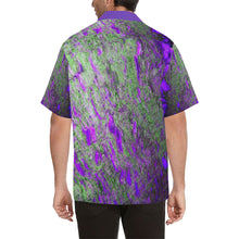 Load image into Gallery viewer, Marbled Abstract Purple Hawaiian Shirt (Model T58)