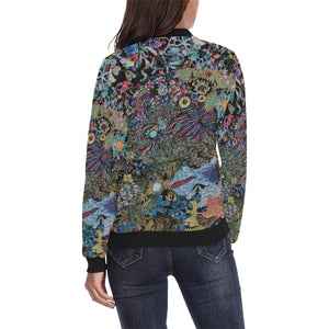Perfectly Paisley All Over Print Bomber Jacket for Women (Model H36)