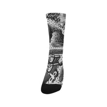 Load image into Gallery viewer, Complex Graffiti Black and White Trouser Socks (For Men)