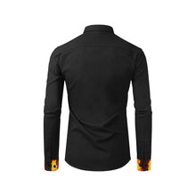 Load image into Gallery viewer, Feathery Flames Red Men&#39;s All Over Print Casual Dress Shirt (Model T61)