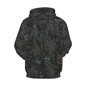 Group Halloween Candy Glowing All Over Print Hoodie for Men/Large Size (USA Size) (Model H13)