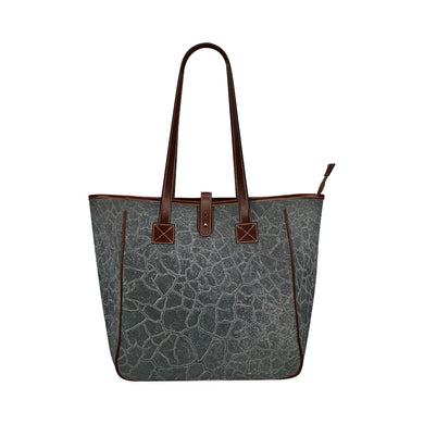 Crackle Black Classic Tote Bag (Model 1644)