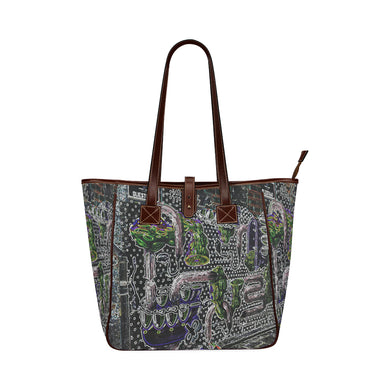 Complex Graffiti Glowing Classic Tote Bag (Model 1644)