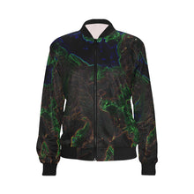 Load image into Gallery viewer, Sea of Flames Glowing All Over Print Bomber Jacket for Women (Model H36)