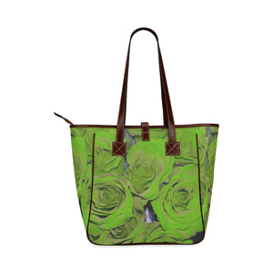 Rose Bouquet Flower Green Classic Tote Bag (Model 1644)