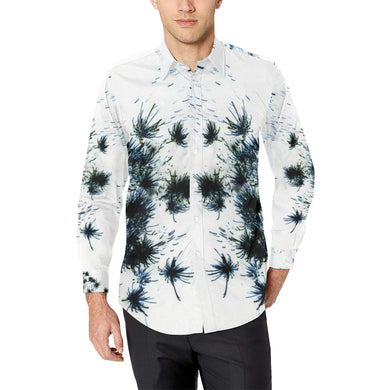 Fireworks Flower Negative Men's All Over Print Casual Dress Shirt (Model T61)