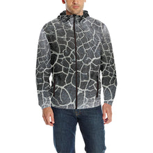 Load image into Gallery viewer, Crackle Negative All Over Print Quilted Windbreaker for Men (Model H35)