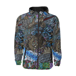 Cresent Paisley All Over Print Quilted Windbreaker for Men (Model H35)