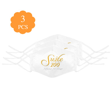 suite100 3D Mouth Mask with Drawstring (Pack of 3) (Model M04)