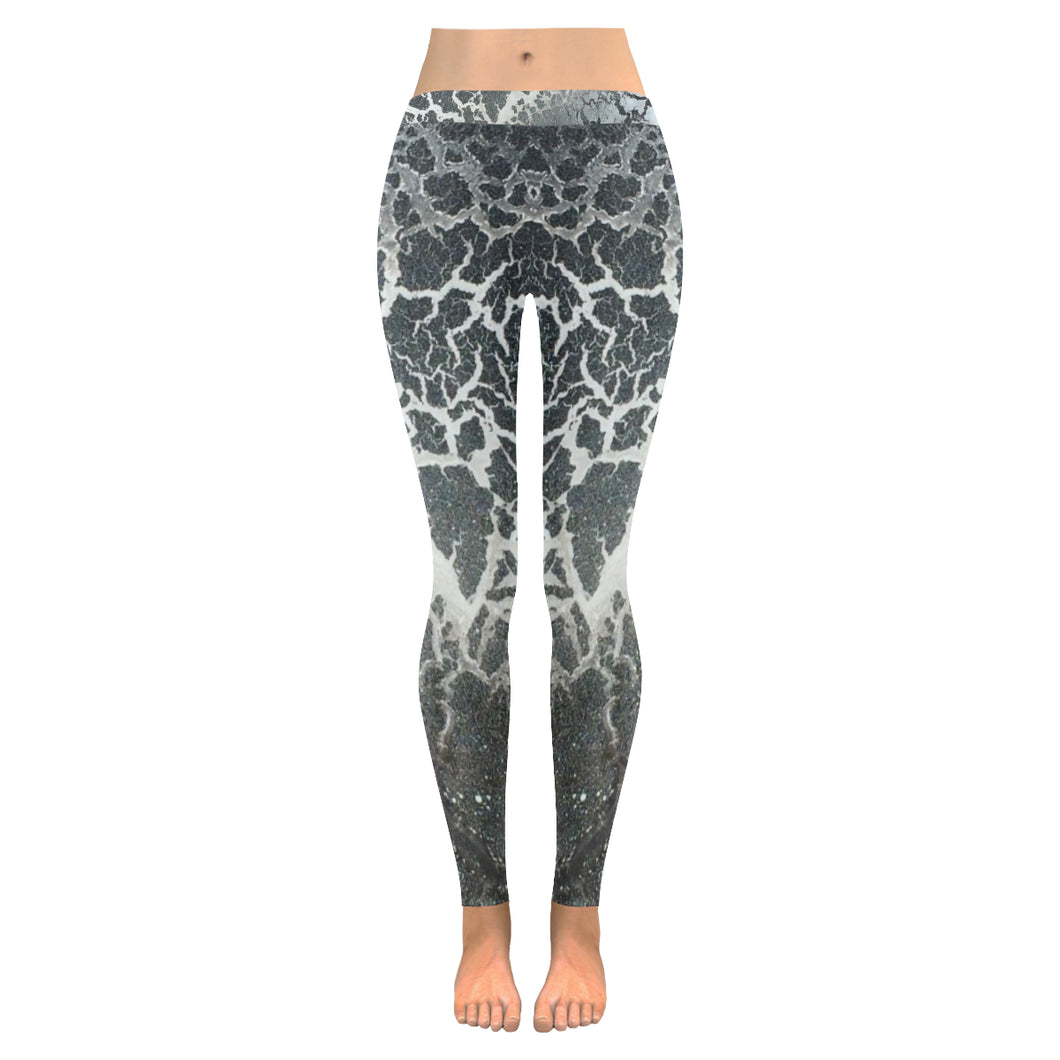 Crackle Multitone Low Rise Leggings (Invisible Stitch) (Model L05)