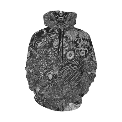 I Spy Paisley Black and White All Over Print Hoodie for Women (USA Size) (Model H13)