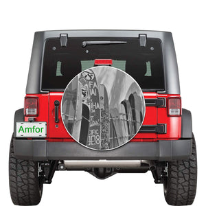 Surfboards Black and White 30 Inch Spare Tire Cover