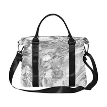 Load image into Gallery viewer, Abstract Brush Black and White Large Capacity Duffle Bag (Model 1715)
