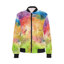 Load image into Gallery viewer, Splash of Color Mosaic All Over Print Bomber Jacket for Women (Model H36)