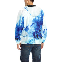 Load image into Gallery viewer, Feathery Flames Negative All Over Print Quilted Windbreaker for Men (Model H35)