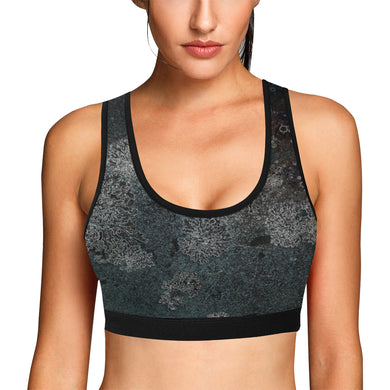 Patches of Moss Glowing Women's All Over Print Sports Bra (Model T52)