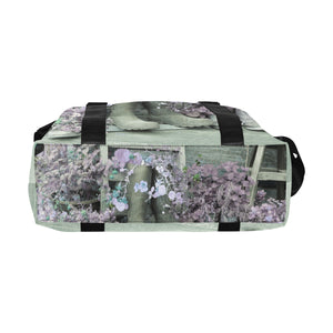 Blooming Boots Flower Purple Large Capacity Duffle Bag (Model 1715)