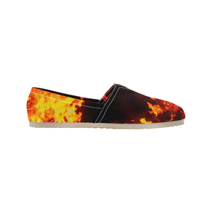 Flames Unisex Classic Canvas Slip-On (Model 1206)