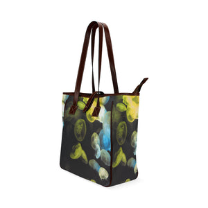 Jellyfish Yellow and Blue Classic Tote Bag (Model 1644)